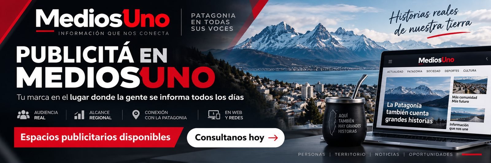 Publicitá en MEDIOSUNO: espacios publicitarios disponibles