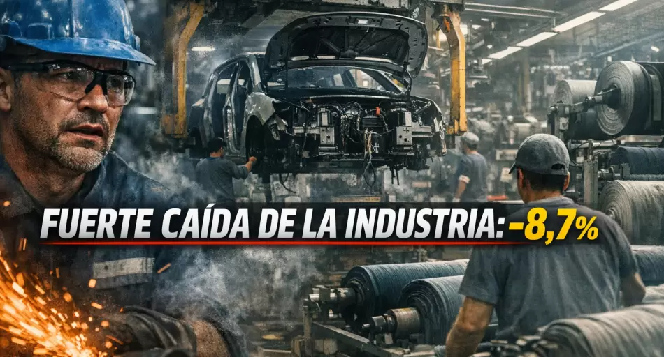El Indec confirma, con datos oficiales, el «industricidio» del modelo Milei: 14 sectores en contracción, capacidad instalada al 53% y ninguna política