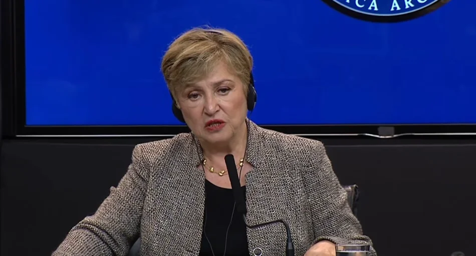 Georgieva a los argentinos: «Tienen que dar vuelta la página, la confianza del mercado ha regresado»