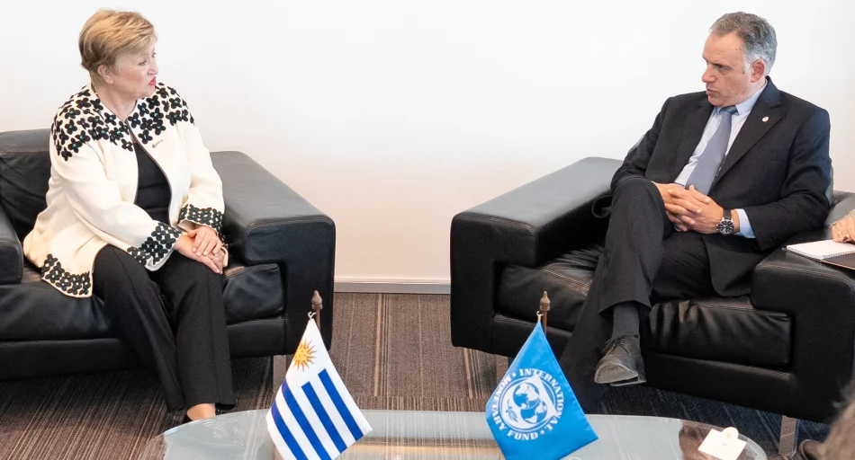 De paso por Montevideo, la jefa del FMI pide más valentía al Uruguay, una «Suiza» latinoamericana que crece poco