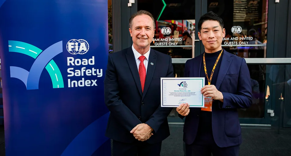 Honda es la primera empresa en obtener 5 estrellas del FIA Road Safety Index