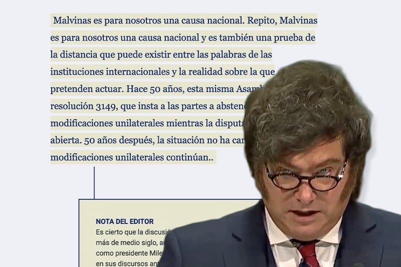 El discurso completo de Javier Milei, en la ONU: un drástico giro malvinero y el intento de ser el mejor soldado de las batallas trumpistas