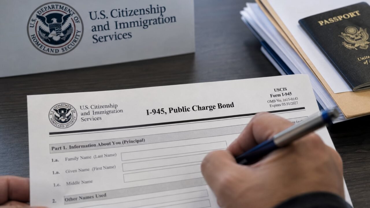 El aviso del Uscis sobre el Formulario I-945 de carga pública para aplicantes de residencia permanente