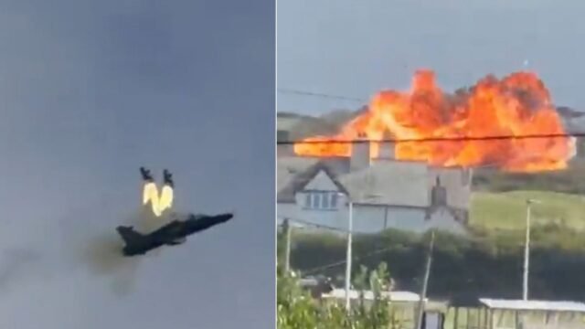 Un avión de la Fuerza Aérea británica se estrelló en Gales: los dos pilotos se eyectaron segundos antes del impacto
