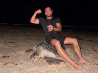 El video que indigna a las redes: influencer se sienta sobre una tortuga marina que ponía huevos en una zona protegida