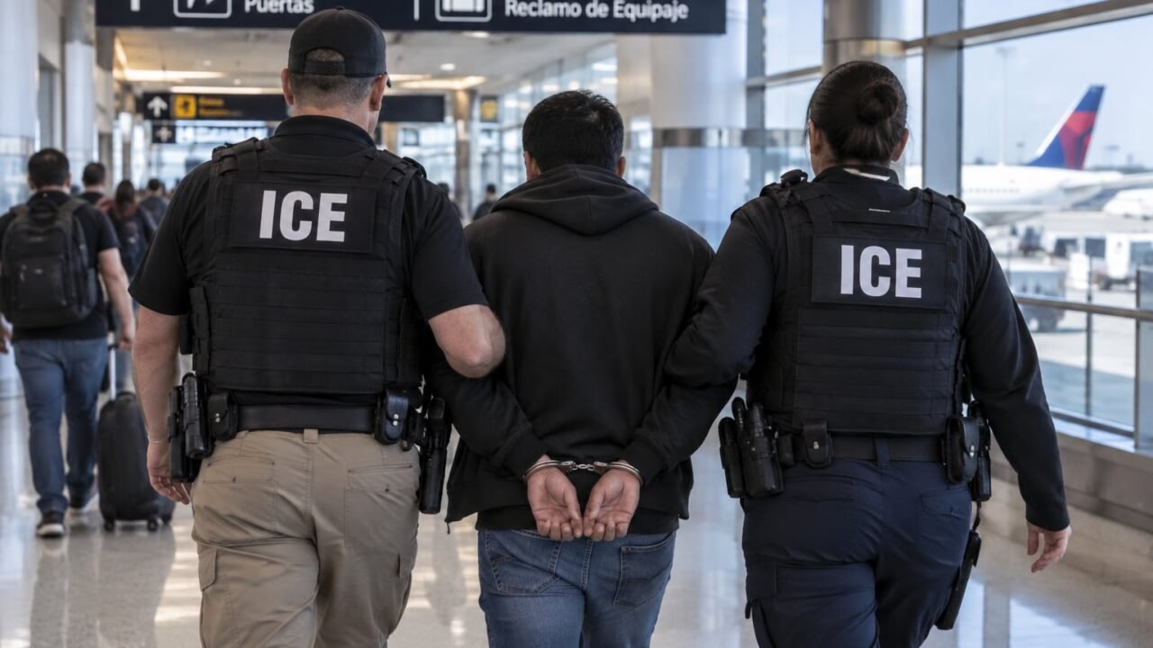 Oficial: los estatus migratorios que entran en el radar del ICE para detenciones en aeropuertos de EE.UU.
