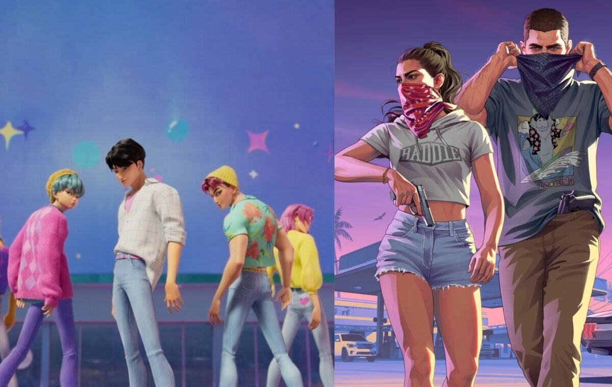 Así se verían los Saja Boys de Las Guerreras K-pop como personajes de GTA VI