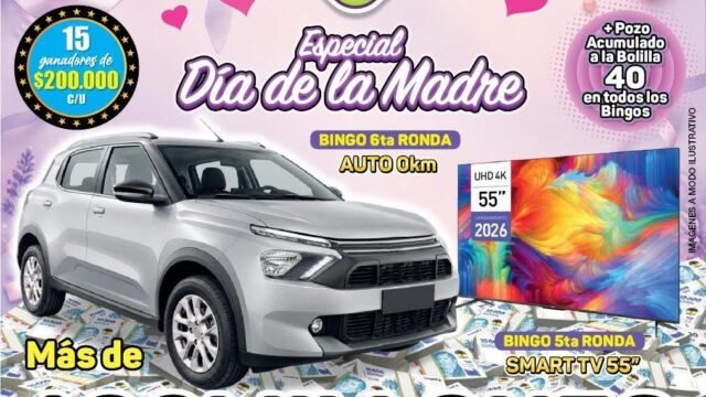 El Telebingo Especial Día de la Madre llega a Gobernador Gregores con más de $60 millones en premios