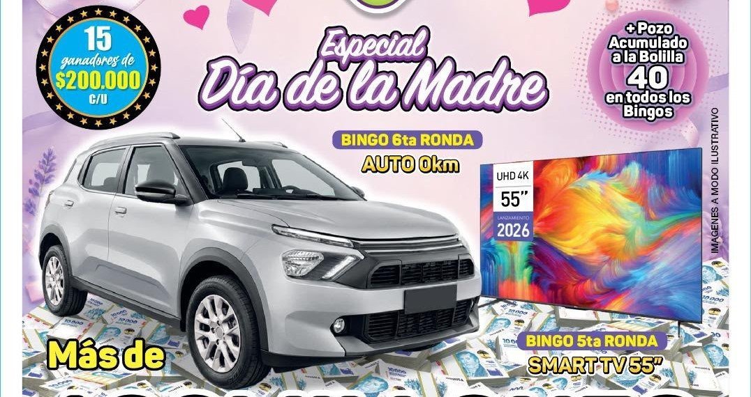 El Telebingo Especial Día de la Madre llega a Gobernador Gregores con más de $60 millones en premios
