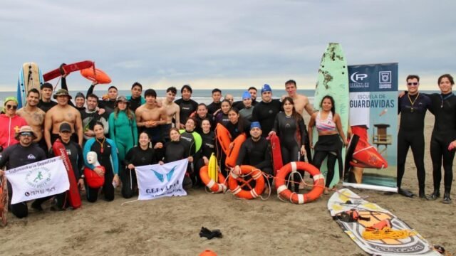 Exitosa jornada interinstitucional de salvamento acuático en Rada Tilly