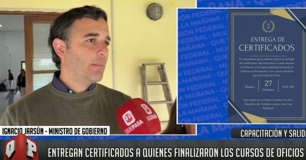 Jarsún tras entregar certificados: «Hay que buscar la manera de subsistir»