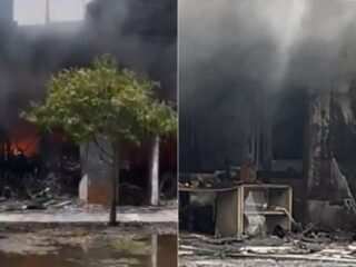 Más de 12 horas de fuego: sigue ardiendo el depósito de ARCA en Orán
