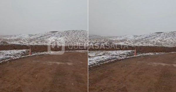 Comenzó a nevar en Salta: la zona que amaneció cubierta de blanco