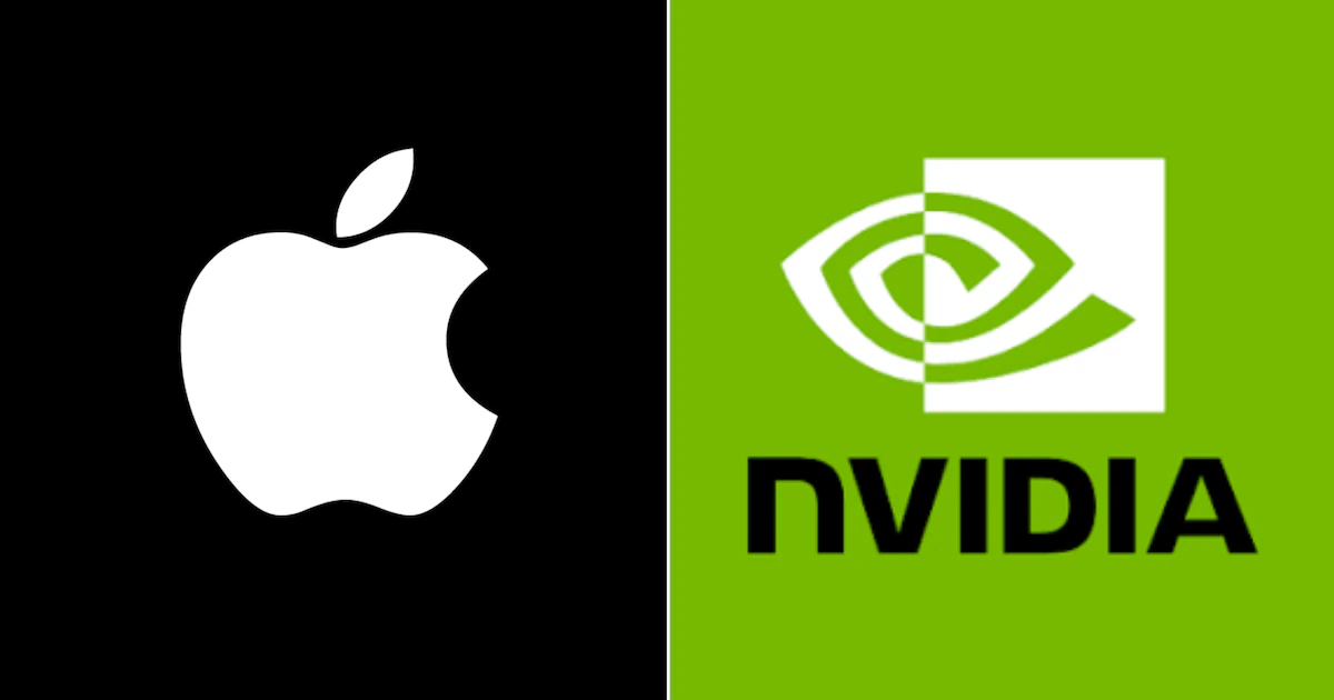 Apple quedó a solo USD 42.000 millones de superar a Nvidia como la empresa más valiosa del mundo