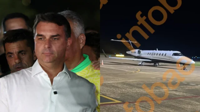 El misterioso avión en el que viaja Flávio Bolsonaro finalmente despegó de Argentina rumbo a Estados Unidos
