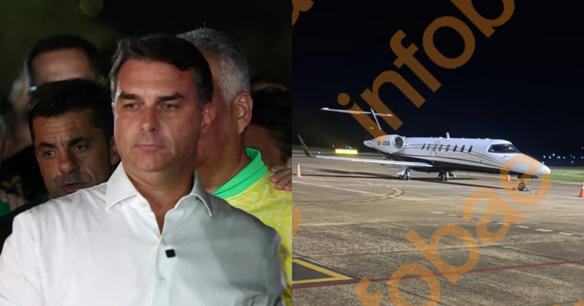 El misterioso avión en el que viaja Flávio Bolsonaro finalmente despegó de Argentina rumbo a Estados Unidos