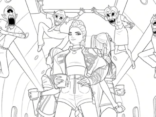 Cómo crear imágenes para colorear de Las Guerreras K-pop de Netflix