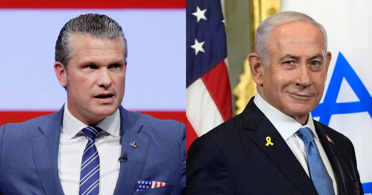 El jefe del Pentágono confirmó que se reunió con Netanyahu durante una visita a tropas estadounidenses en el sur de Israel el lunes