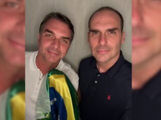 Eduardo Bolsonaro publicó una foto con Flávio tras reencontrarse en EEUU y afirmó: “Incluso desde fuera, no abandonaremos Brasil”