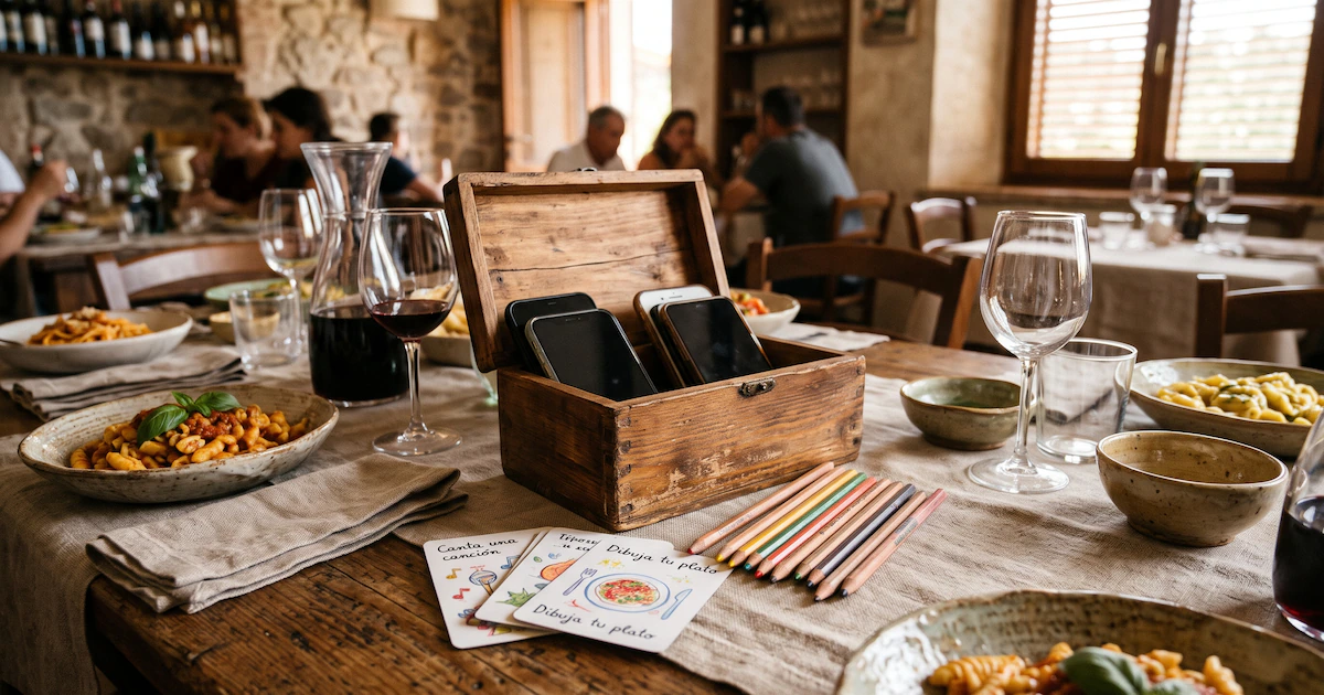 Sin celulares en la mesa: el pacto voluntario que impulsan restaurantes de Italia para fomentar el diálogo familiar