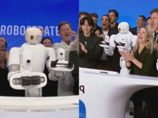 Un robot humanoide toca la campana de cierre del Nasdaq por primera vez en la historia
