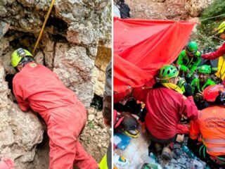 Quedó atrapado a 10 metros de profundidad tras un derrumbe y sobrevivió 26 horas en una cueva de Italia