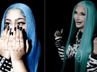 Cabello turquesa, piercings y uñas góticas: Kim Kardashian se disfrazó de su hija North West para Halloween