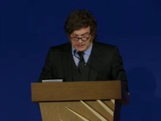 Javier Milei habla ante la Cámara de Comercio de los Estados Unidos