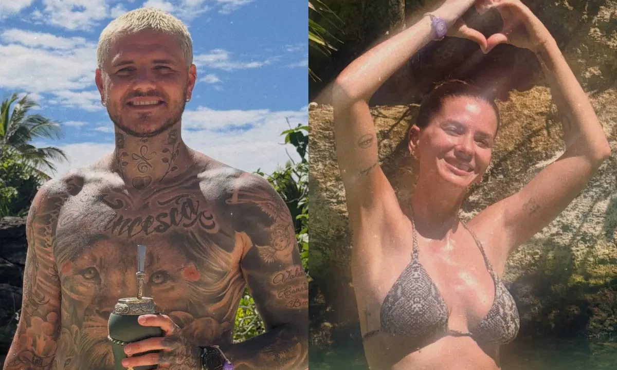 Mauro Icardi compartió fotos de sus vacaciones en la playa y piropeó a la China Suárez