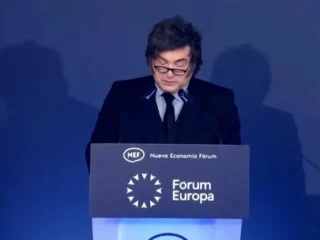 Javier Milei habla en el Nueva Economía Fórum 2026 en Madrid