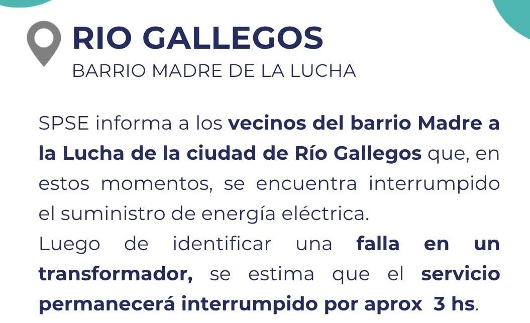 Servicios Públicos informa que trabajan en transformador para restablecer el suministro en el barrio Madres a la Lucha