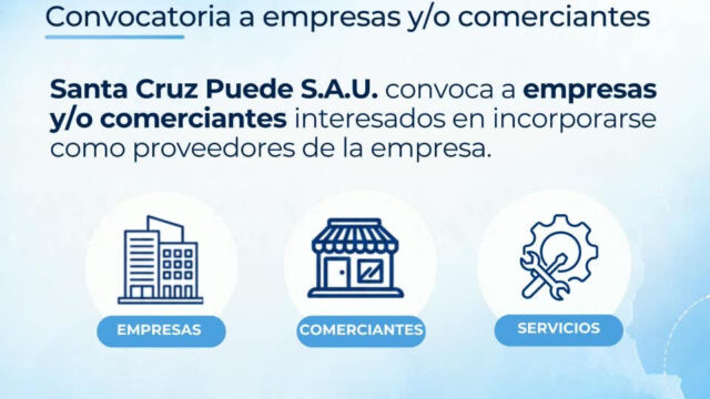 Convocatoria de proveedores: Santa Cruz Puede S.A.U. convoca a empresas y comerciantes de la provincia