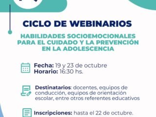 Convocan a participar del Ciclo de Webinarios sobre Habilidades Socioemocionales