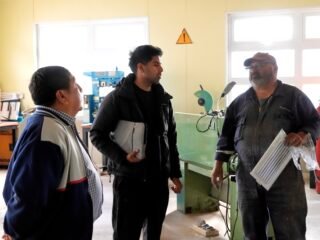 Se intensifican las obras de infraestructura en la Escuela Industrial N° 7 de Las Heras