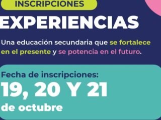 Convocan a estudiantes de último año a sumarse a “Experiencias”