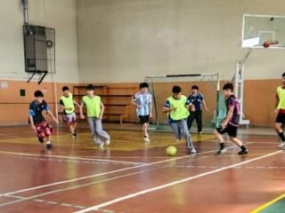 Estudiantes de la Escuela Industrial N° 5 compartieron una jornada de fútbol