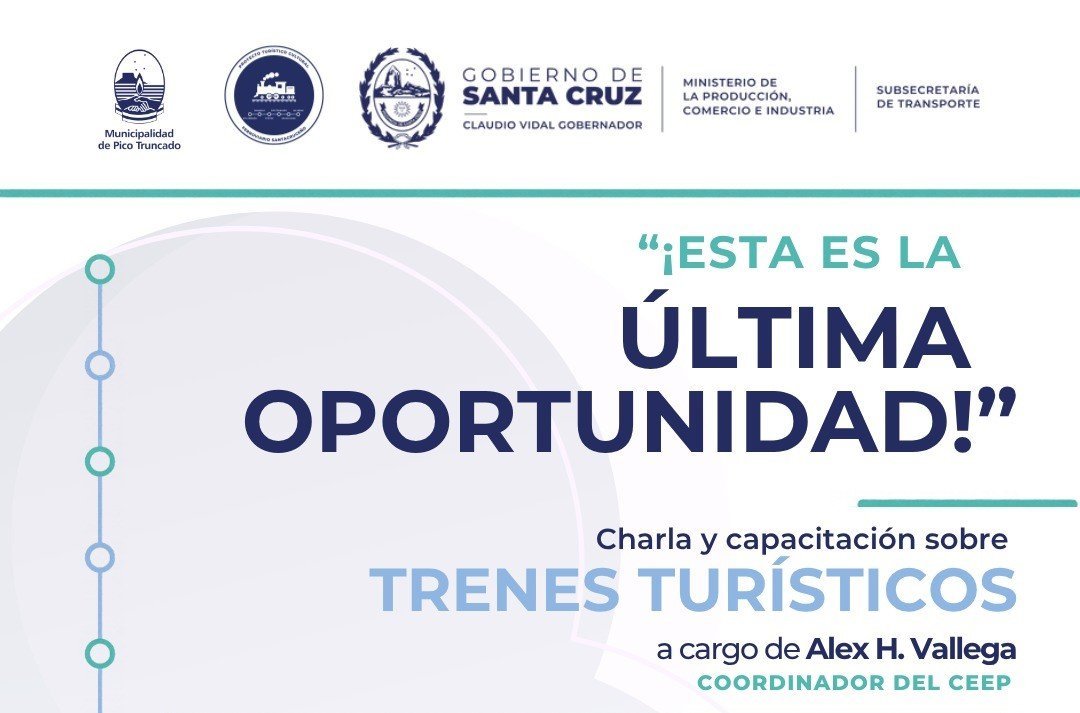 Recuperar el tren: Pico Truncado recibe la primera jornada sobre turismo ferroviario