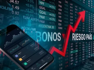 En un clima de volatilidad regional, el riesgo país supera los 740 puntos y caen fuerte las acciones argentinas