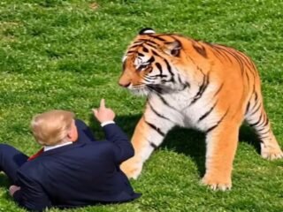 Donald Trump se burló del joven que murió atacado por un tigre y difundió un video falso
