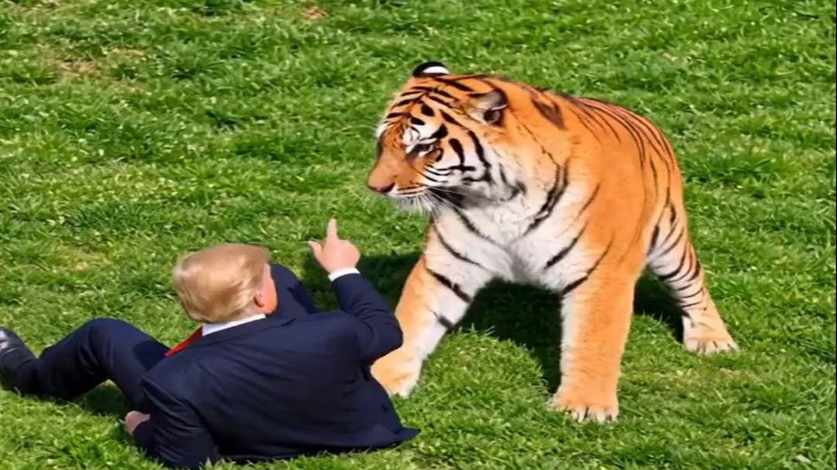 Donald Trump se burló del joven que murió atacado por un tigre y difundió un video falso